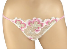 VICTORIA'S SECRET DREAM ANGELS PEONY EMBROIDERED BRAZILIAN THONG PANTY S M L XL