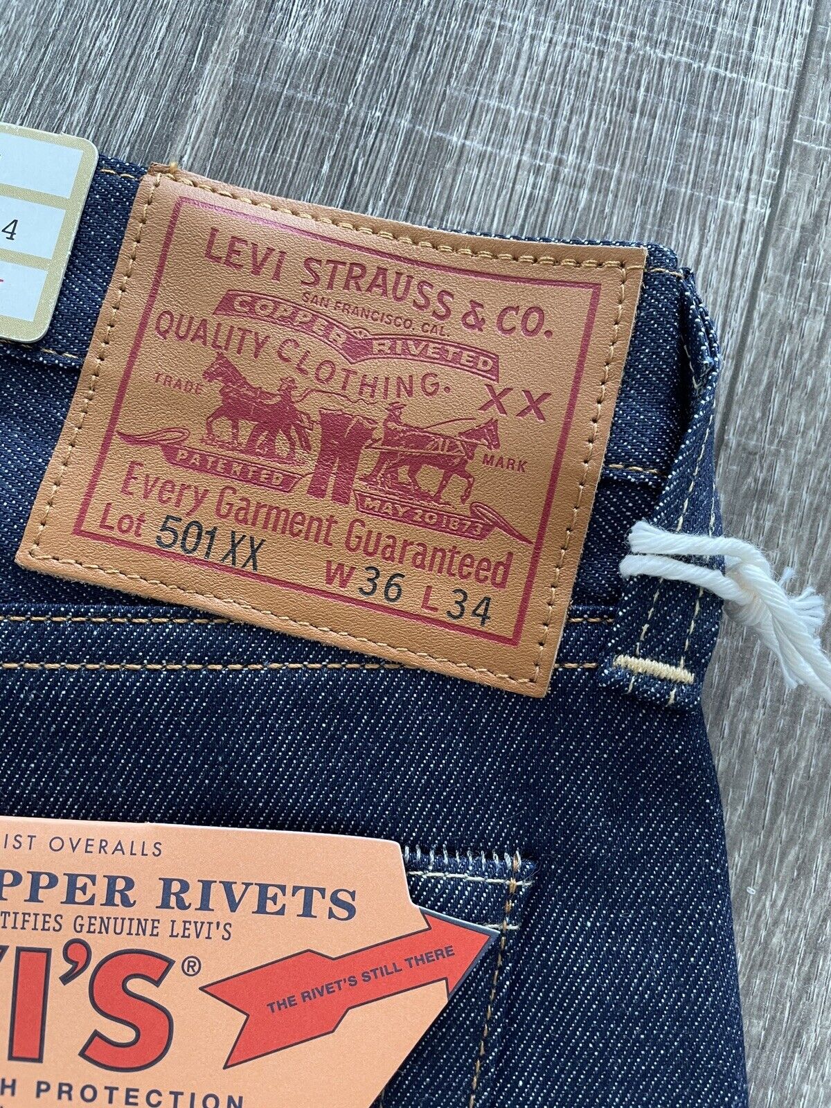 Rare LVC Levi's Vintage Clothing 1937 501 XX Jeans Rigid Size 36 X 34 Japan  Made