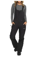 Arctix Women's Essential Insulated Bib Overalls, Black, X-Large 14950 Inseam 29"