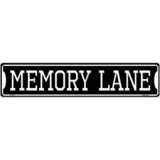 Memory Lane Novelty 3"x12" metal street sign plaque Home Door Garage Wall Decor