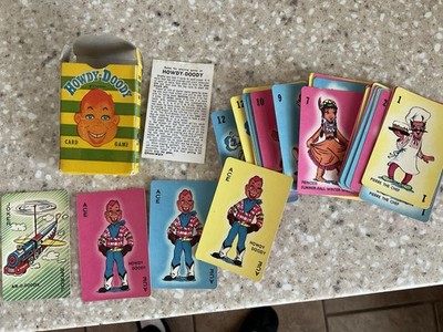 1949 Howdy Doody Card Game  With Instructions Russell + Whitman Crazy Eights
