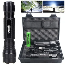 1000Lumens White LED Flashlight Light Night Torch for Hog Coyote Varmint Hunting