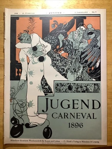 1896 RARE ART NOUVEAU GERMAN COMPLETE MAGAZINE ~ THE JUGEND ~ BEAUTIFUL PRINTS
