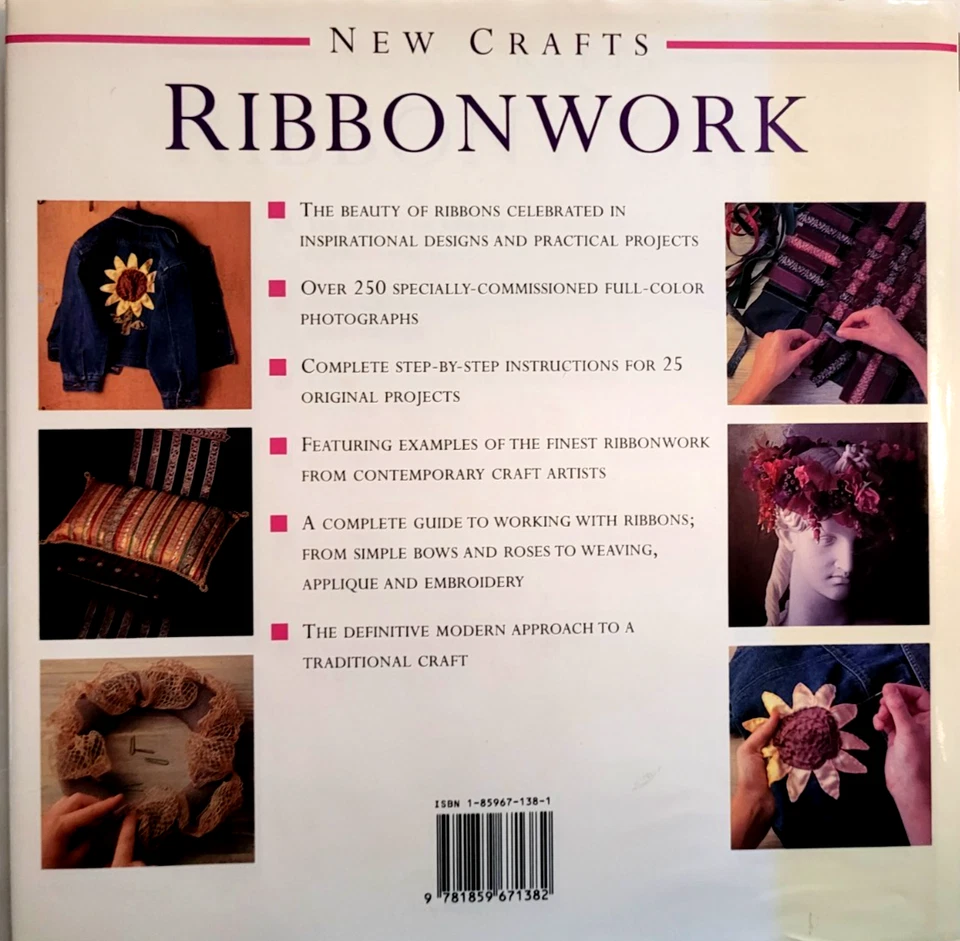 Ribbonwork, by Christine Kingdom, New Crafts, ISBN 1-85967-138-1, 96 pages, 1996 - Image 4 of 4