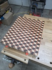 Handcrafted WALNUT/MAPLE/CHERRY 3-D End Grain...