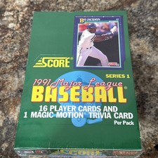 1991 Score Series 1 Major League Baseball 36 Factory Sealed Packs Open Box
