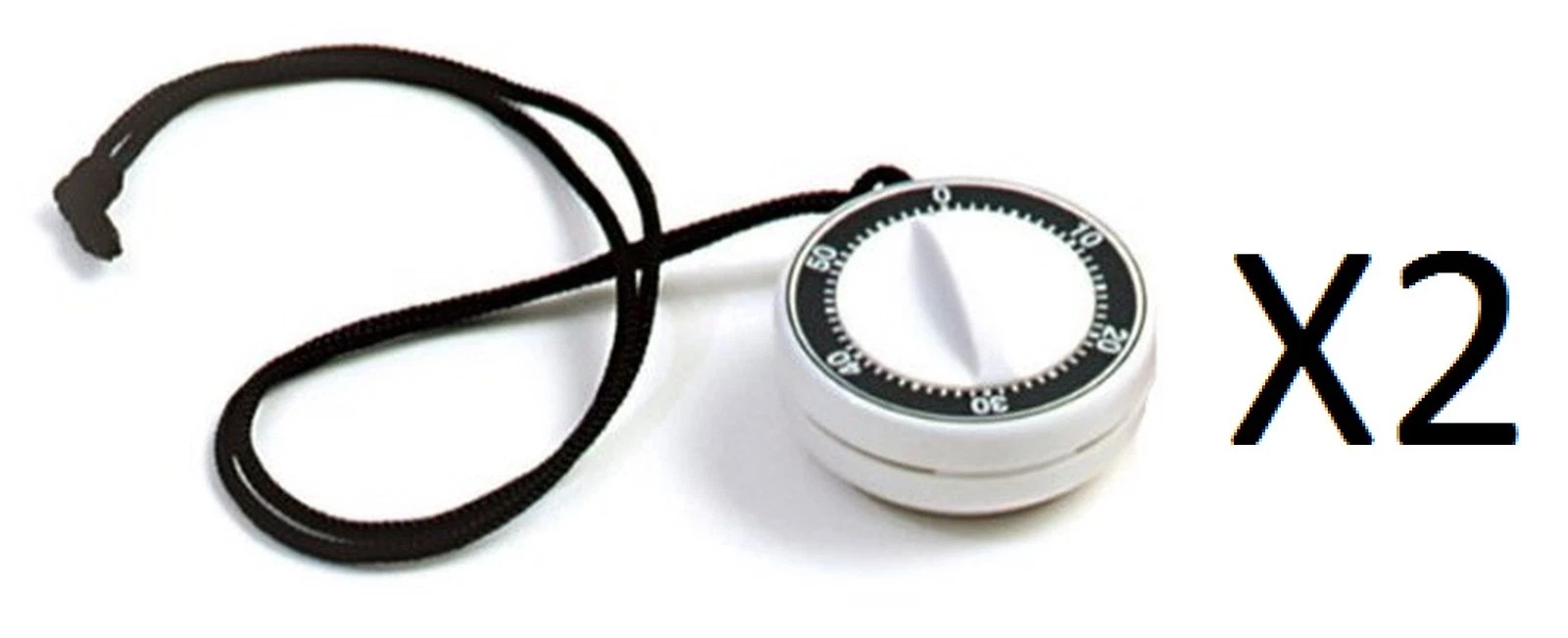 Norpro 60-Minute Plastic Timer on a Rope with Magnet on Back, White (2-Pack)
Opens in a new window o