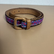 Multi-Color Guatemalan Style Woven Embroidered Southwestern Belt A5