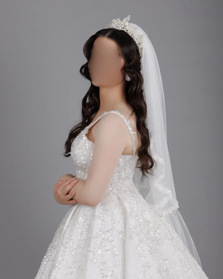 White Princess Wedding Dress Bridal 36-42 - Image 2 of 4