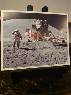 Vintage 8'' x 10'' NASA Print of Apollo15 EVA MSCL-75