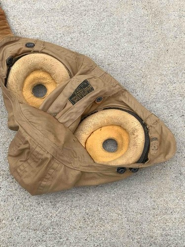 Vintage WWII US Army Air Force USAAC Spec. AN-H-15 Flight Helmet - Size Small - Picture 7 of 12