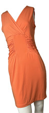 Calvin Klein Womens Orange Sleeveless V-Neck Party Dress Size 8?