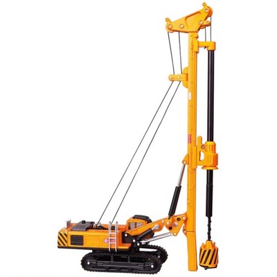 1/64 Diecast Alloy Rotary Drilling Rig Crawler Excavator Vehicle Model Display