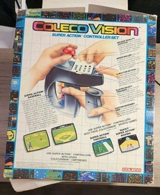 Coleco Vision Super Action Controller Set Original Box Foam Inserts Manual
