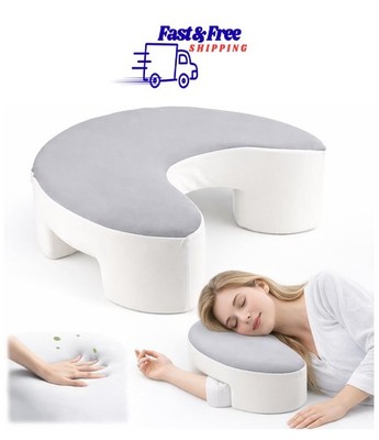 Side Sleeper Pillow with Arm Hole, Upgraded Shoulder Relief System for Neck Pain