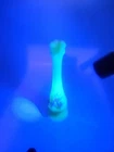 Vtg Fenton Hand Painted Custard Glass Swung Vase Daisies Signed W/ Sticker