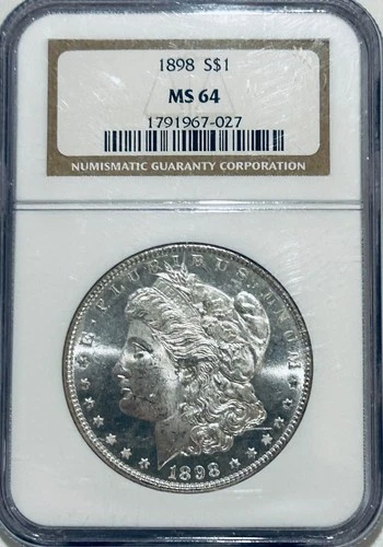 1898 P Morgan Silver Dollar NGC MS64