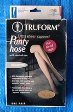 Truform Lites Sheer Support Control Top Pantyhose 10-20mmHg 1775-BG Beige X-Tall