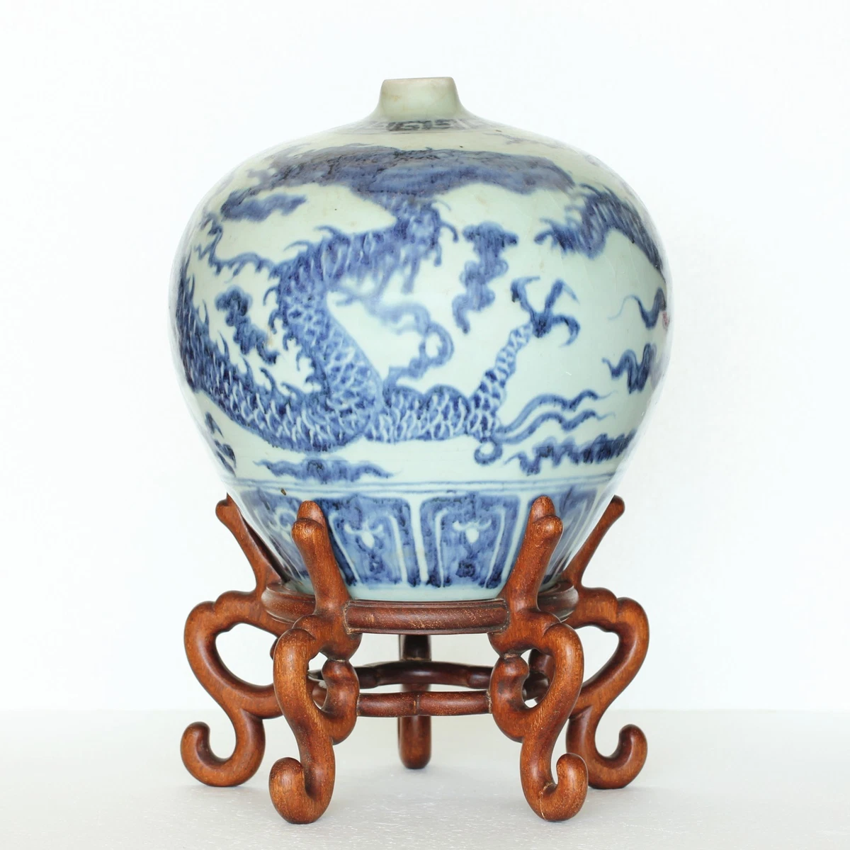 蓝色和白色罐在中国古董花瓶| eBay