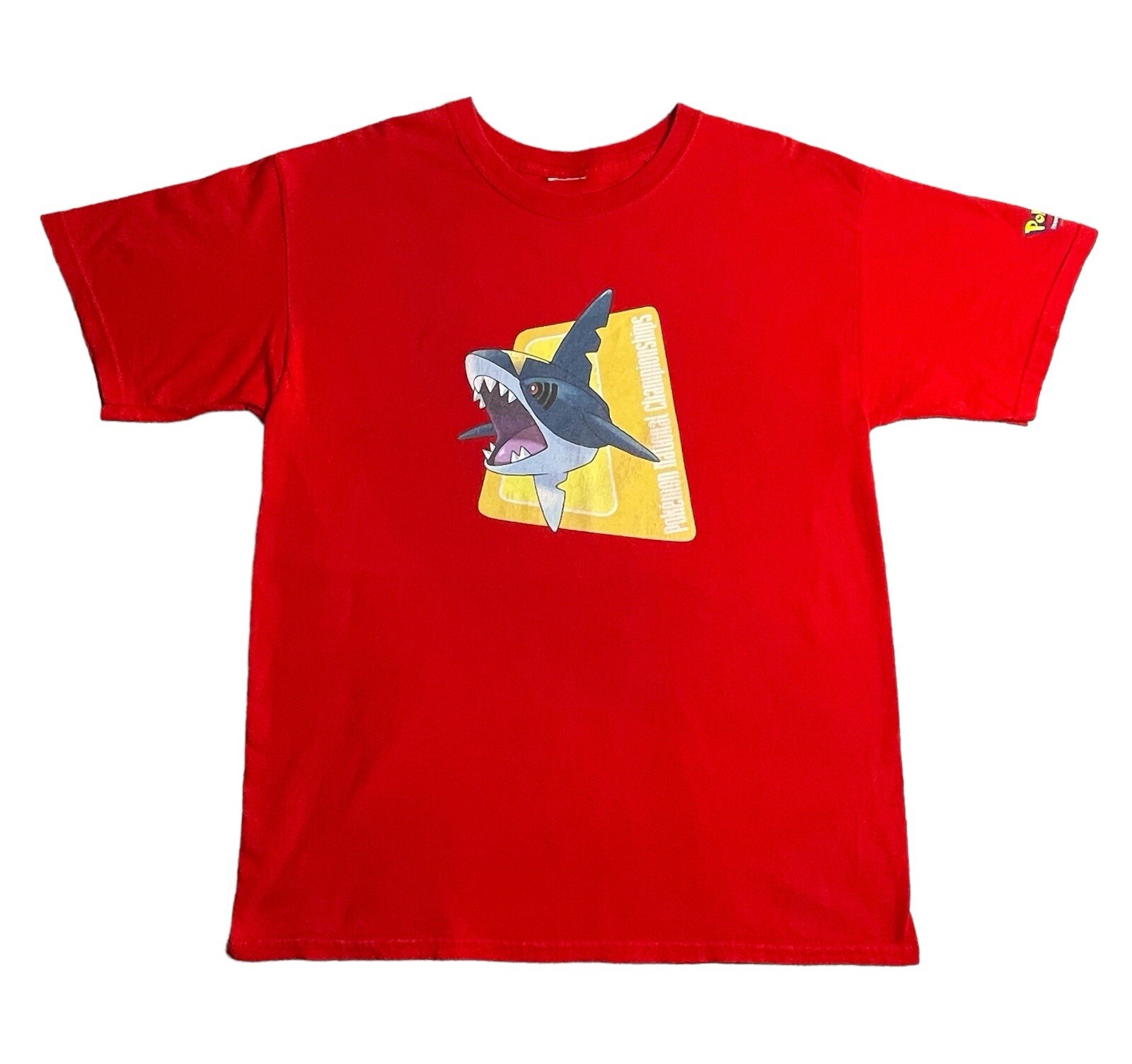 Pokemon Nationals E-Reader 2004 TCG Red Volunteer Promo t shirt 21 1/2 X 29 in-image