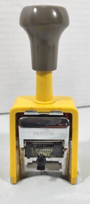 Vintage Faymus Automatic Numbering Machine Model B 6 Wheels Yellow