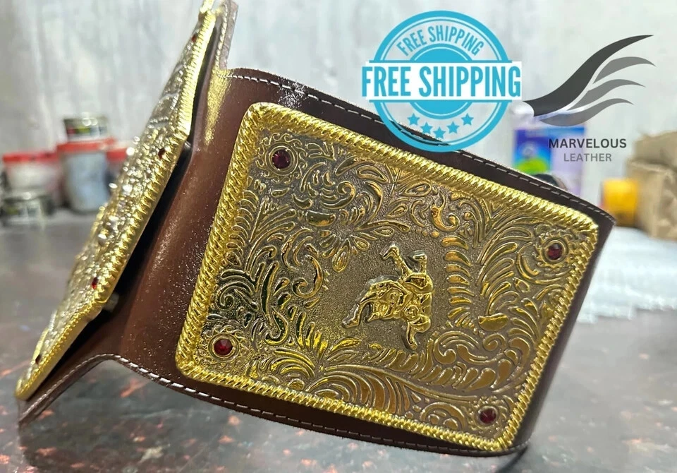 BIG GOLD Campeonato Mundial Peso Pesado Réplica Cinturón de Título Adulto 6MM Die-casted Foto 3 de 4