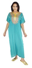 Caftan Moroccan Women kaftan Arabian Beach Summer Long Dress Muslim Abaya Cotton