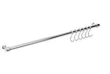 Barra Appendi Utensili + 4 Ganci,Sottopensile,Porta Mestoli,Acciaio 90cm