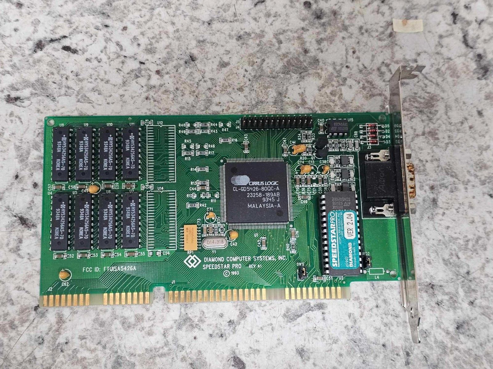 Retro DIAMOND Speedstar Pro 2.04 Graphics Card Tested FTUISA5426A Rev A1