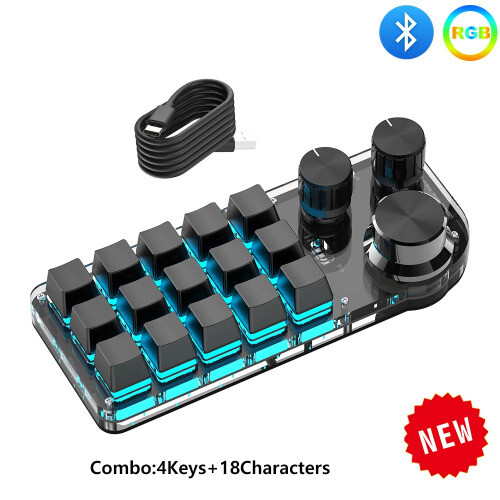 Keyboard Macro 3/6 Key 1 Knob Programming RGB Bluetooth Photoshop Hotswap - 第 38/39 張圖片