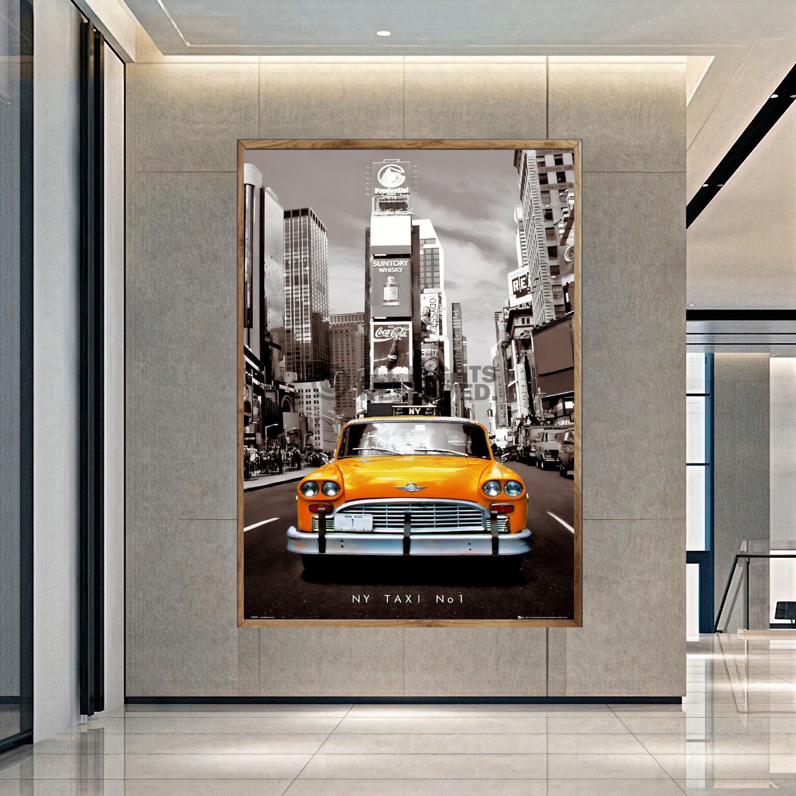 NEW YORK YELLOW TAXI Manhatan Motivation Wall Art Print POSTER / CANVAS ...
