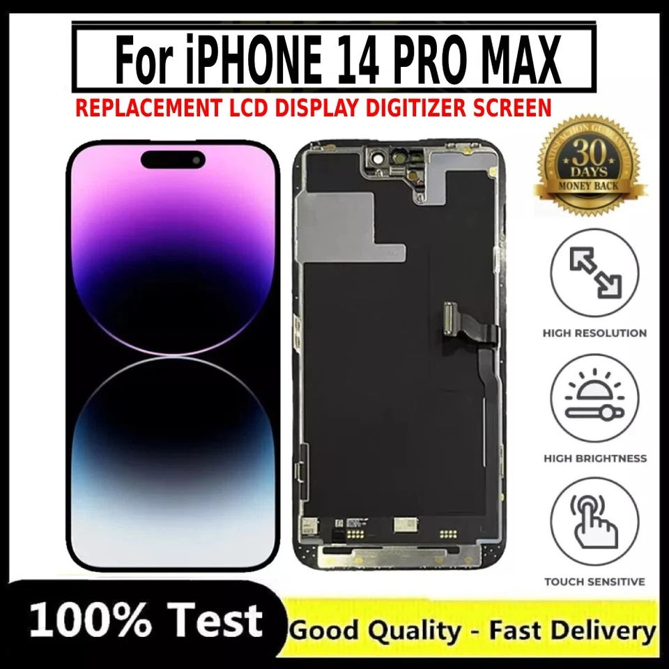 INCELL Für Apple iPhone 14 Pro Max LCD Bildschirm Display Touch Digitizer Ersatz Schwarz