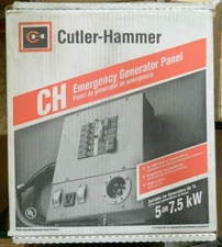 NEW EATON CH6EGEN2060SUR EMERGENCY GENERATOR PANEL 6 CIRCUIT INDOOR WITH SURGE