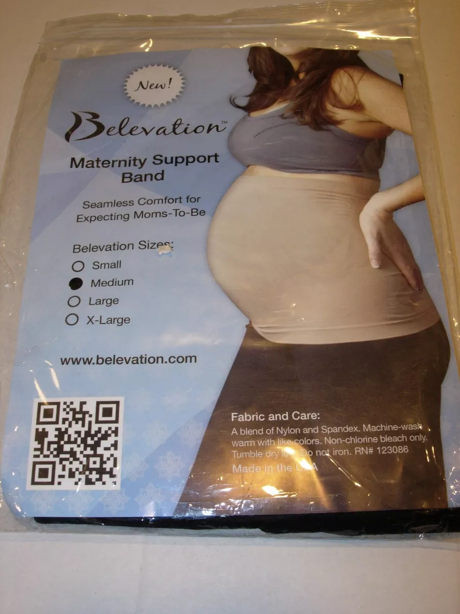 WOMENS NEW BELEVATION BLACK MATERNITY SUPPORT BAND SIZE M PREGNANCY COMFORT