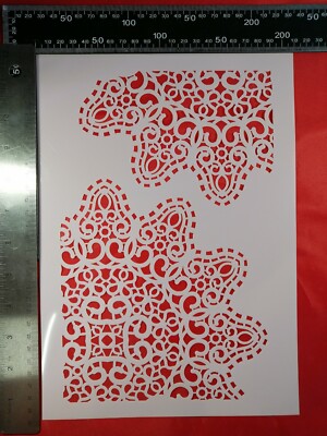A4 Wandschablone Wiederverwendbar Vorlage Ecke Mandala Wohndeko Maske Scrapbook #2