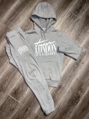 Trapstar It's a Secret Light Grey Hoodie Tracksuit Used XS Mens
