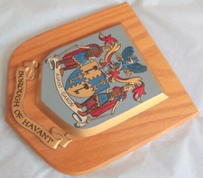 Borough of Havant Avant Garde Wooden Heraldic Shield / Plaque