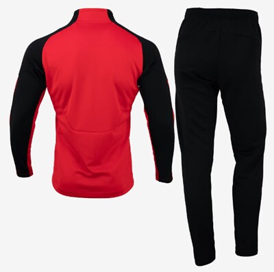 Mizuno Men Half-Zip Knit 20 Suit Set Red Black Jacket Pant GYM