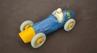 Vintage Dinky Toys #234 Ferrari Gran Prix Racer #5 Blue/Yellow - Made in England