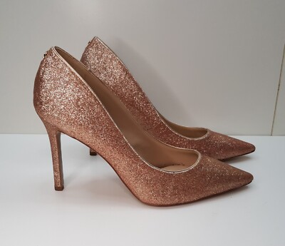 Sam Edelman GRÖSSE 4,5 UK EUR 37 DAMEN-HOCHZEITSSCHUHE METALLIC ROSA STILETTOABSATZ