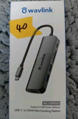 WAVLINK USB C Hub, 6-in-1 Dockingstation Adapter für Windows & Mac (C599)