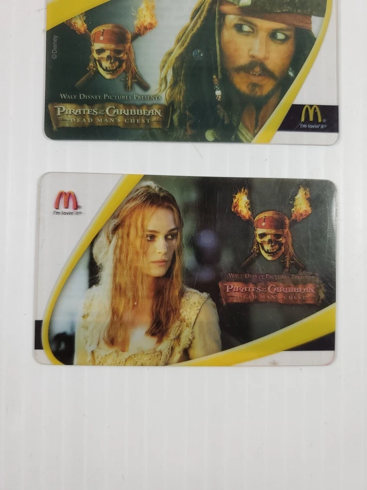 Vintage Mcdonald's Arch Card Lot, Pirates of the Caribbean, Johnny Depp, Disney - Image 2 of 4