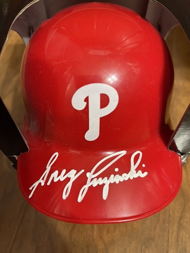 Greg Luzinski Autographed/Signed Philadelphia Phillies Riddell Mini Helmet - Picture 2 of 2