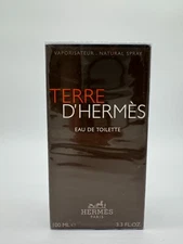 Hermes Terre D'hermes Eau de Toilette Spray for Men 3.3oz / 100mL New Sealed Box