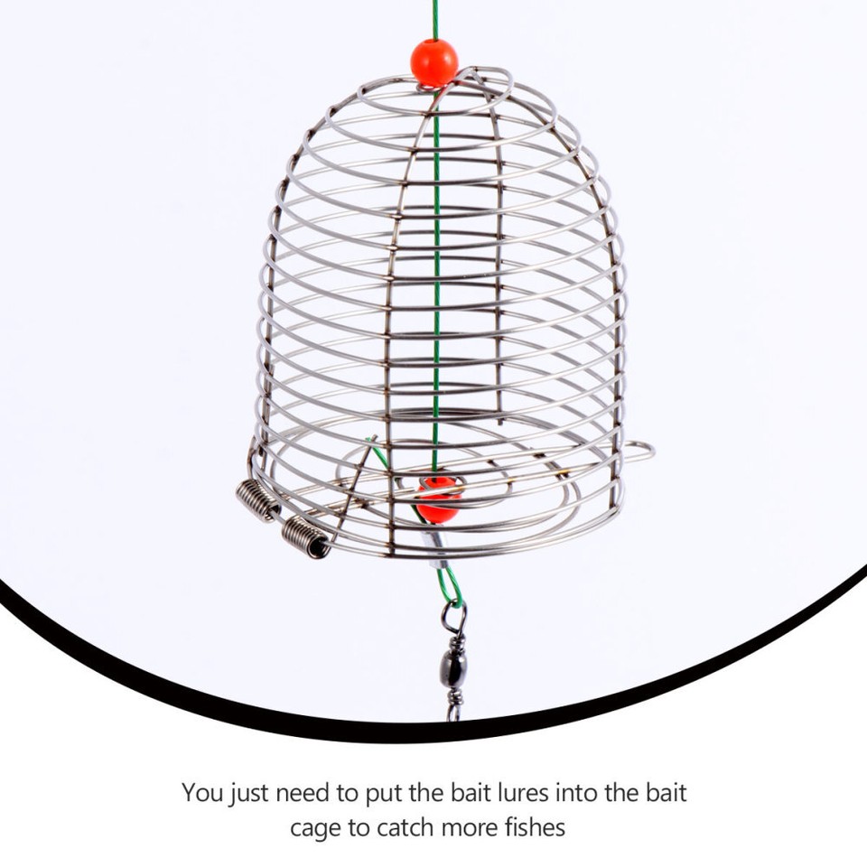 5 Pcs Minnow Bucket Metal Bait Cage Outdoor Fishing Tool Basket eBay