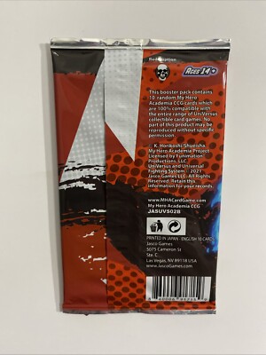 UniVersus My Hero Academia CCG Crimson Rampage Booster Pack TCG
