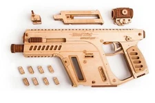 Wood Trick Assault Weapon Model Mechanical Wooden 3D Puzzle Self Assembly Kit