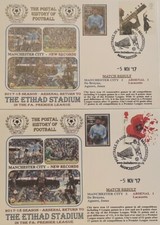 Manchester City v Arsenal 5th Nov  2017 X 2 Dawn First Day Covers