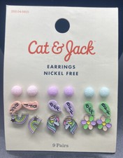 Cat  Jack Earrings Nickel Free 9 Pairs