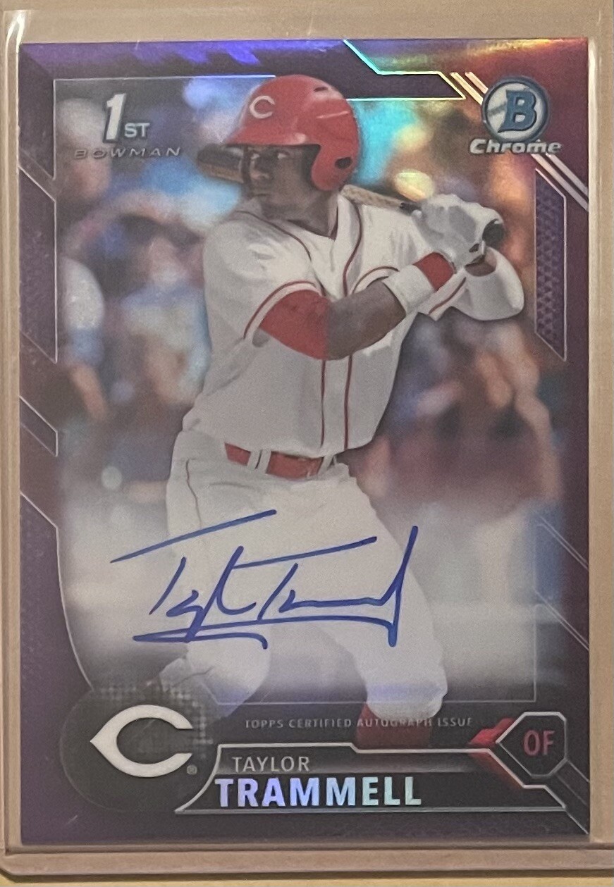 2016 Bowman Draft Chrome TAYLOR TRAMMELL Purple Refractor Auto /250 CDA-TT RC